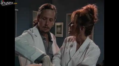 Hot vintage porn: blonde girl gets fucked in her ass by her doctor with big cock and a nurse with a strap-on