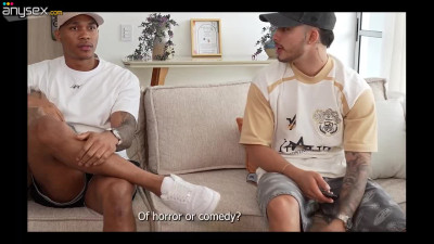 Slutty latina wife has wild sex with her husband's friend while he can't see them