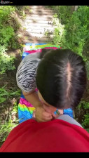 Tricking Latina stepsister into outdoor fuck - POV