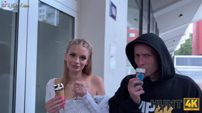 Fuck for money with busty Blonde babe Naomi Love while her bf is cuckolding