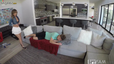 Horny stepsister Dillion Harper seduces her step brother on hidden camera