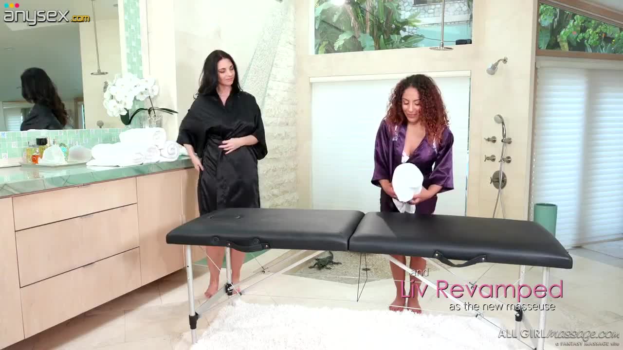 Attractive masseuse Liv Revamped is fucking sex appeal lesbian client Free Porn Videos | ePornAny.