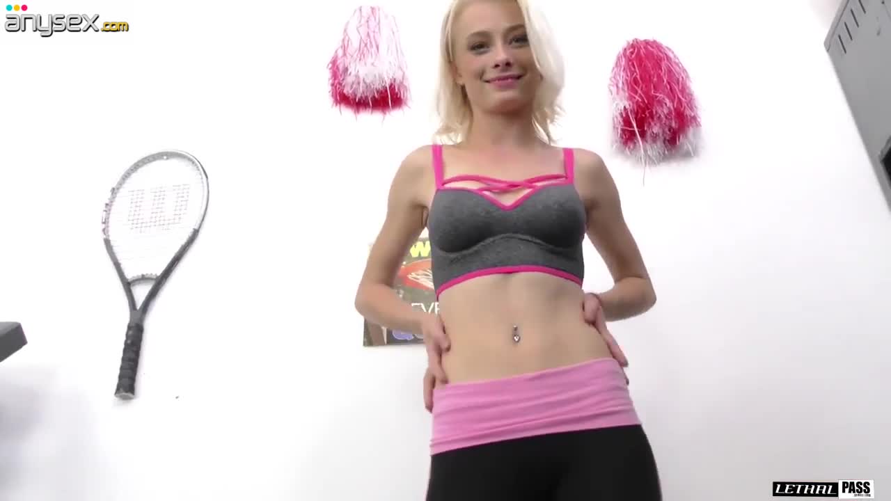 Skinny cheerleader Maddy Rose is fucked by trainer right in the locker room Free Porn Videos | ePornAny.