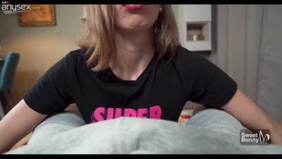 She invited me to watch some TV series but fucked me and ate my cum instead